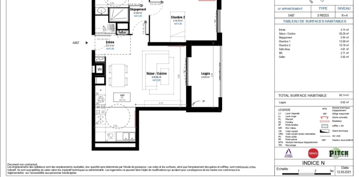 Image 2 sur 2 - Appartement  ·  Location · Bordeaux (33100) · 3 pièces · 66m²