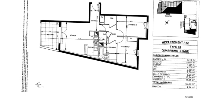 Image 1 sur 1 - Appartement  ·  Vente · Ramonville St Agne (31520) · 3 pièces · 60m²