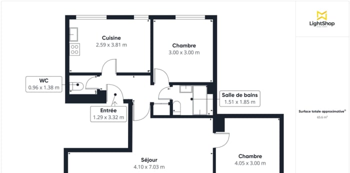 Image 9 sur 9 - Appartement  ·  Vente · Versailles (78000) · 4 pièces · 67m²