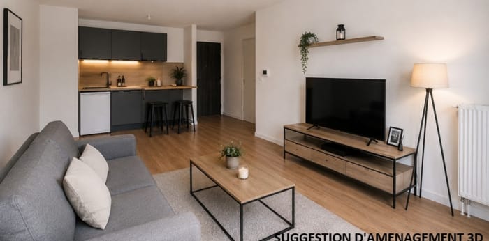 Image 2 sur 10 - Appartement  ·  Vente · Nantes (44300) · 2 pièces · 44m²