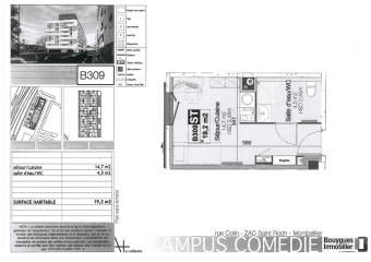 Image 2 - Appartement · Montpellier (34000) · 1 pièce · 19m²