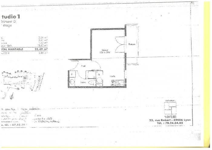 Image 2 sur 10 - Appartement  ·  Location · Montpellier (34090) · 1 pièce · 22m²