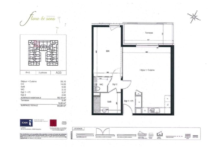 Image 2 sur 8 - Appartement  ·  Location · Castelnau Le Lez (34170) · 2 pièces · 55m²