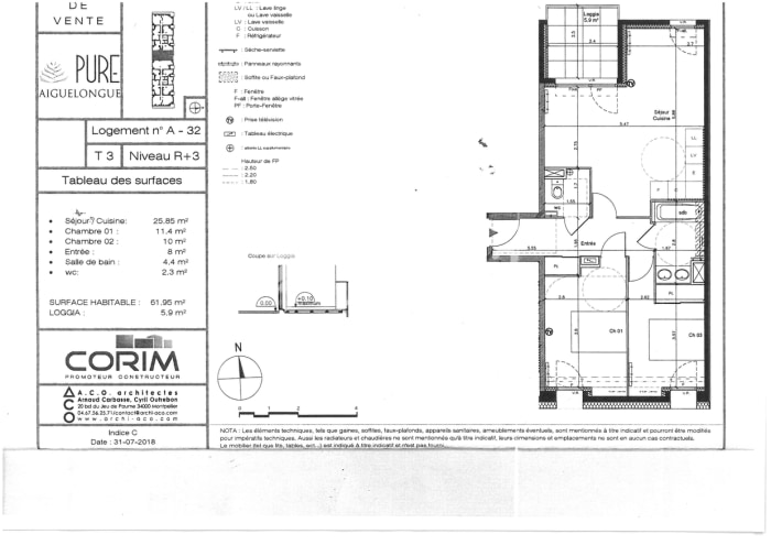 Image 2 sur 8 - Appartement  ·  Location · Montpellier (34090) · 3 pièces · 62m²