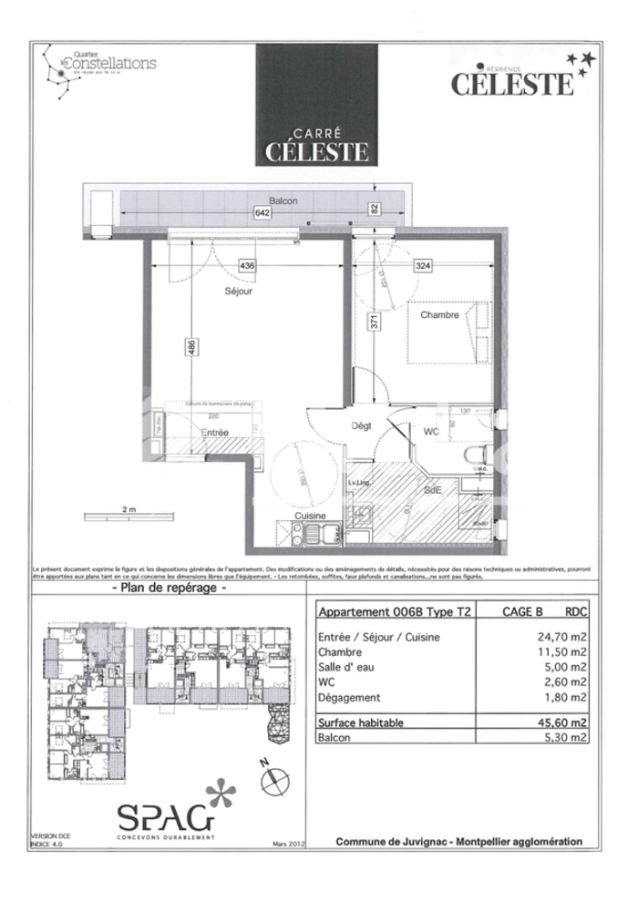Image 2 sur 10 - Appartement  ·  Location · Juvignac (34990) · 2 pièces · 46m²