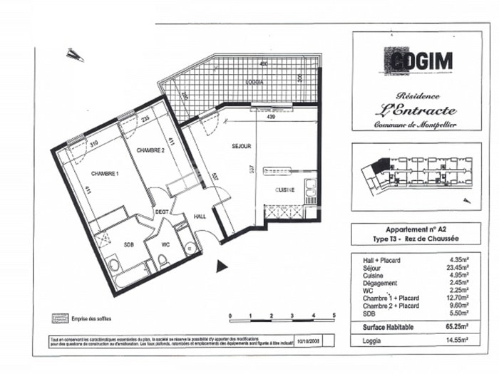 Image 2 sur 11 - Appartement  ·  Location · Montpellier (34090) · 3 pièces · 65m²