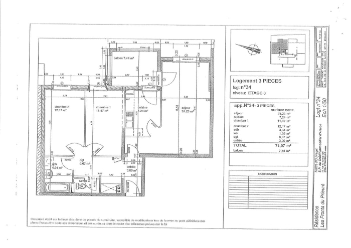 Image 9 sur 11 - Appartement  ·  Location · Niederbronn Les Bains (67110) · 3 pièces · 70m²