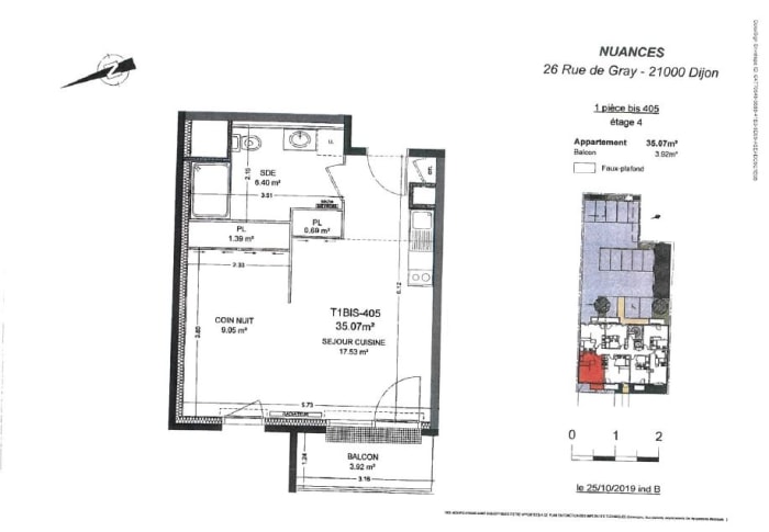 Image 8 sur 8 - Appartement  ·  Location · Dijon (21000) · 1 pièce · 35m²