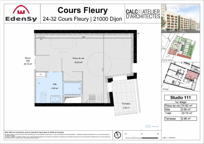 Image 7 sur 7 - Appartement  ·  Location · Dijon (21000) · 1 pièce · 21m²