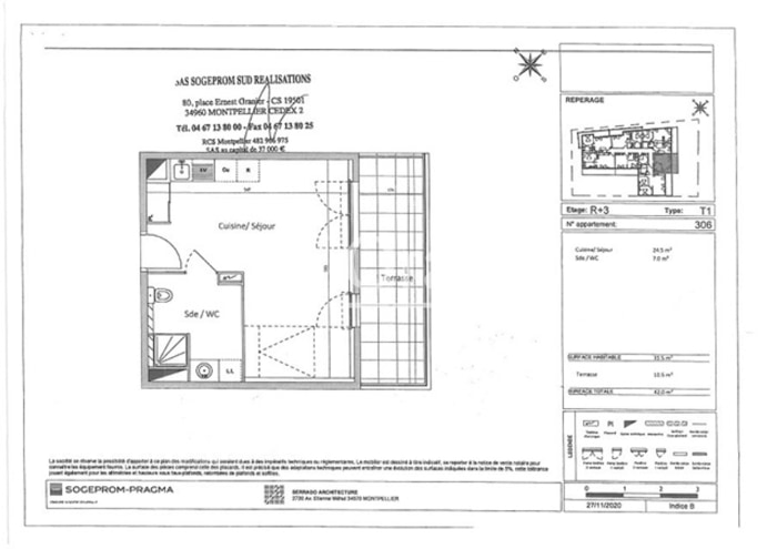 Image 2 sur 6 - Appartement  ·  Location · Montpellier (34070) · 1 pièce · 32m²