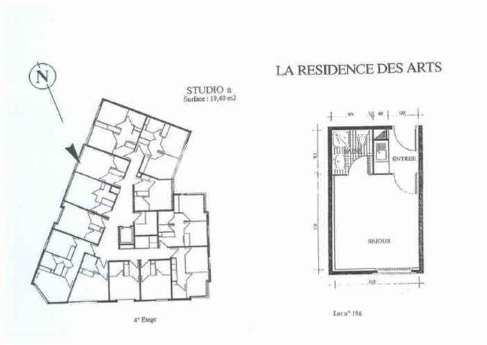 Image 1 sur 2 - Appartement  ·  Location · Montpellier (34000) · 1 pièce · 19m²