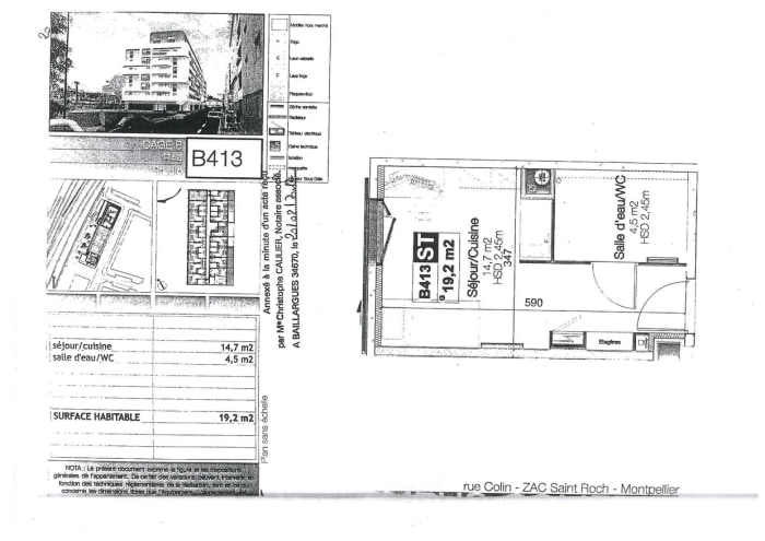 Image 2 sur 5 - Appartement  ·  Vente · Montpellier (34000) · 1 pièce · 19m²