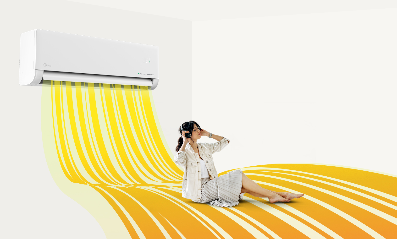midea-heat-ceiling to carpet