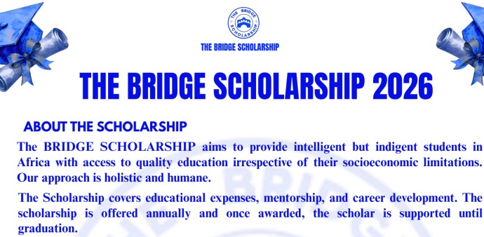 The Bridge Scholarship 2026 | Fully Funded Undergraduate Scholarship for Nigerian Students