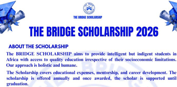 The Bridge Scholarship 2026 | Fully Funded Undergraduate Scholarship for Nigerian Students