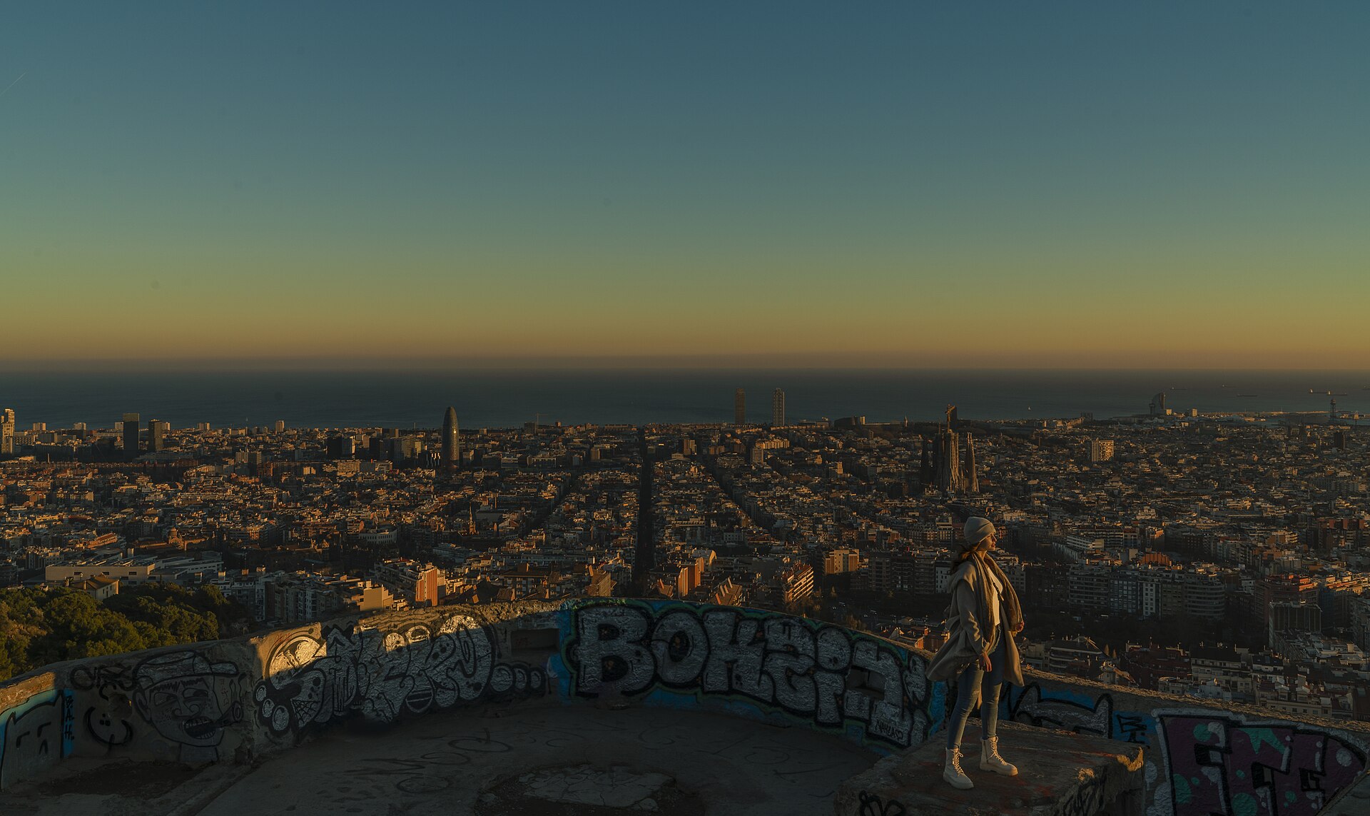 Mariangela Bonanni In Barcelona City Landscape