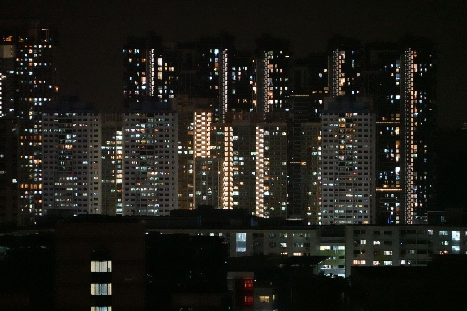 High Rise Buildings during Nighttime