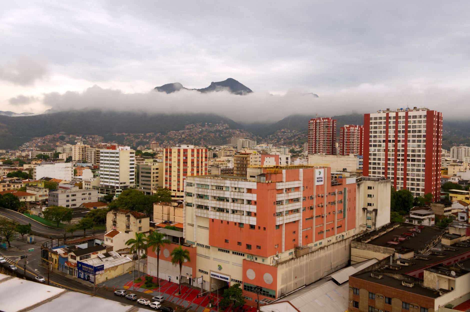 Aerial View of Caracas Cityscape with Mountains