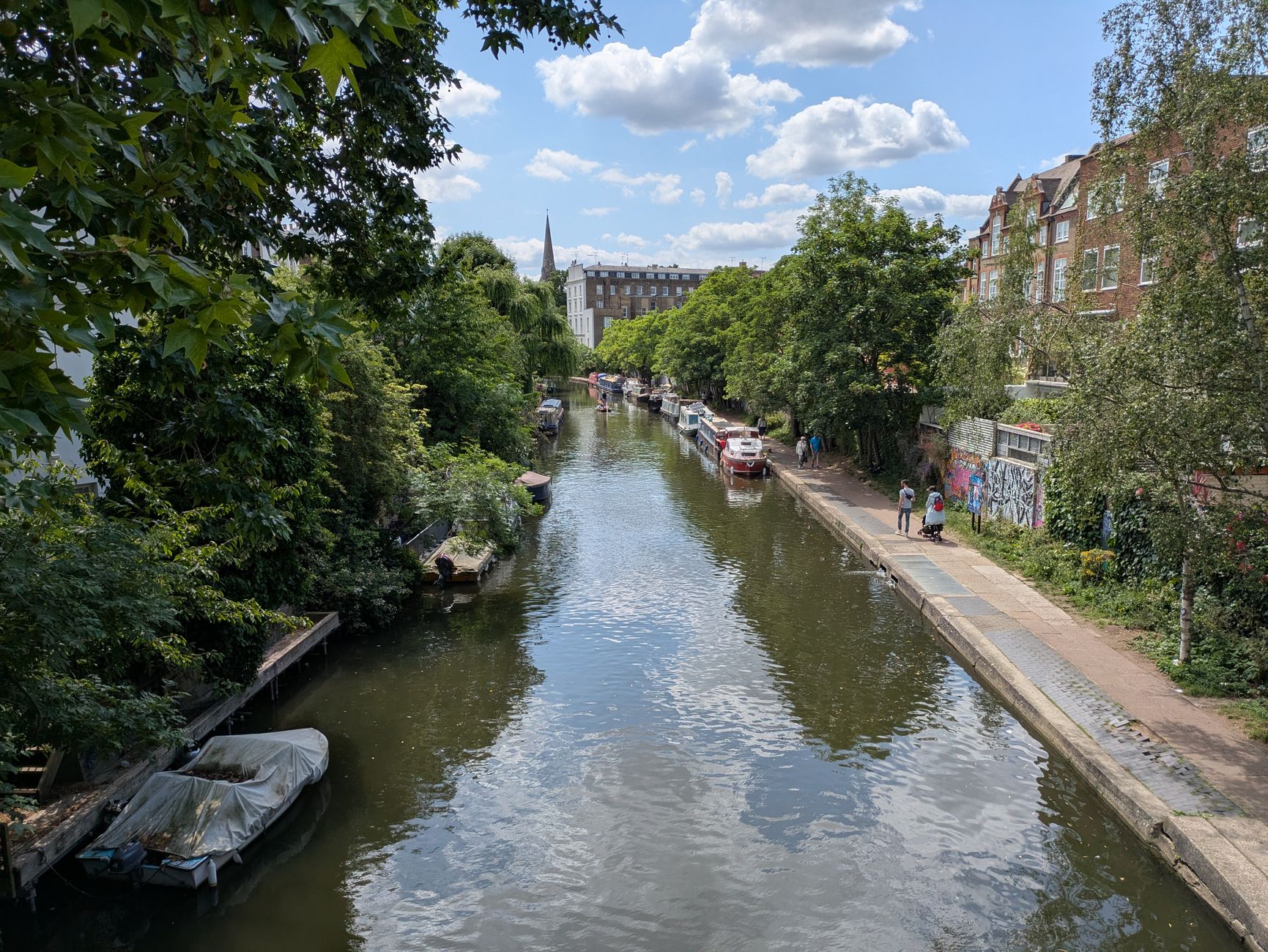 Peaceful Canal Scene in London on a Sunny Day