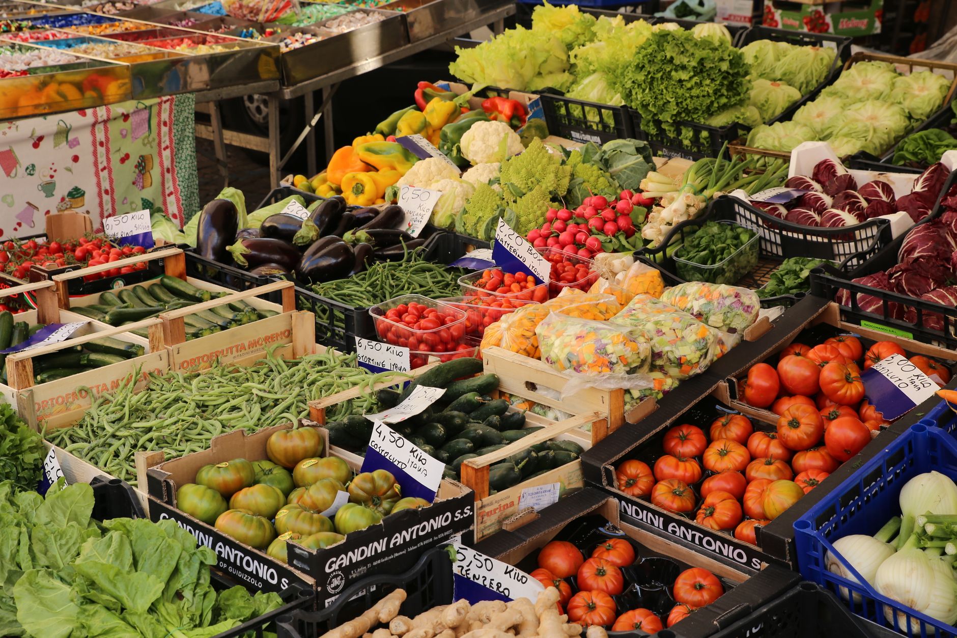 Vibrant Fresh Produce Market Display