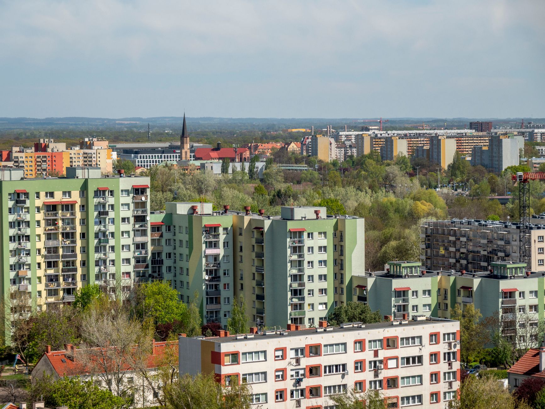 Aerial View of Wroclaw S Residential Area
