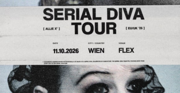 ALLIE X - So., 11.10.2026, 19:00 at FLEX, Augartenbrücke 1, 1010 Wien, Österreich