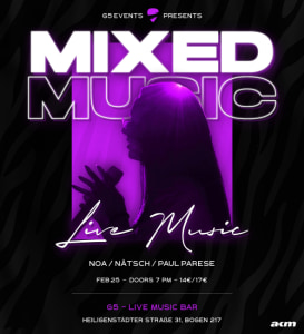 G5 Mixed Music - Do., 25.02.2027, 19:00 at G5 - Live Music Bar, Heiligenstädter Straße 31, 1190 Wien, Österreich
