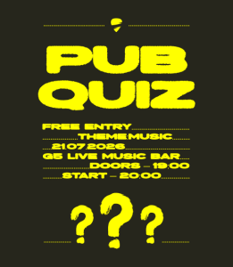 G5 Pubquiz - Mi., 21.07.2027, 19:00 at G5 - Live Music Bar, Heiligenstädter Straße 31, 1190 Wien, Österreich