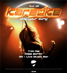 G5 Karaoke - Wed, Aug 26, 2026, 19:00 at G5 - Live Music Bar, Heiligenstädter Straße 31, 1190 Wien, Österreich