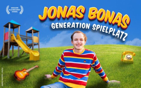 Jonas Bonas: Generation Spielplatz - Fri, Sep 25, 2026, 19:30 at Medien Kultur Haus, Pollheimerstrasse 17, 4600 Wels, Österreich