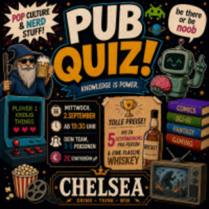 POP CULTURE PUBQUIZ - Mi., 02.09.2026, 20:00 at Chelsea, U-Bahnbögen 29-30, 1080 Wien, Österreich