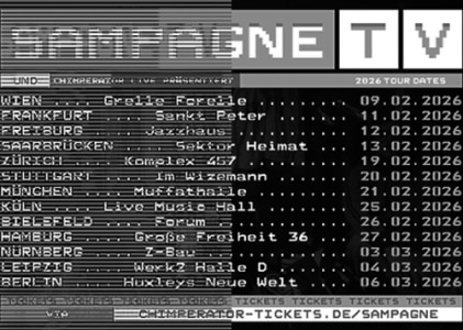 28/09 SAMPAGNE (DE) „TV TOUR 2026“ - Mon, Sep 28, 2026, 19:00 at Grelle Forelle, Spittelauer Lände 12, 1090 Wien, Österreich