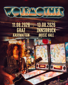 Wolfmother - Thu, Aug 13, 2026, 20:00 at Music Hall, Grabenweg 74, 6020 Innsbruck, Österreich