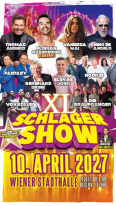 XL SCHLAGERSHOW 2027 - Sat, Apr 10, 2027, 19:00 at Wiener Stadthalle, Roland-Rainer-Platz 1, 1150 Wien, Österreich