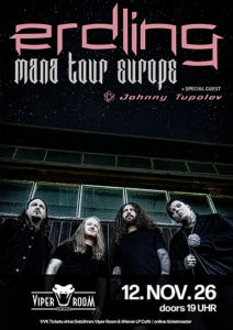 Live: ERDLING ＆ Support - Do., 12.11.2026, 22:00 at Viper Room Vienna, Landstrasser Hauptstr. 38, 1030 Wien, Österreich
