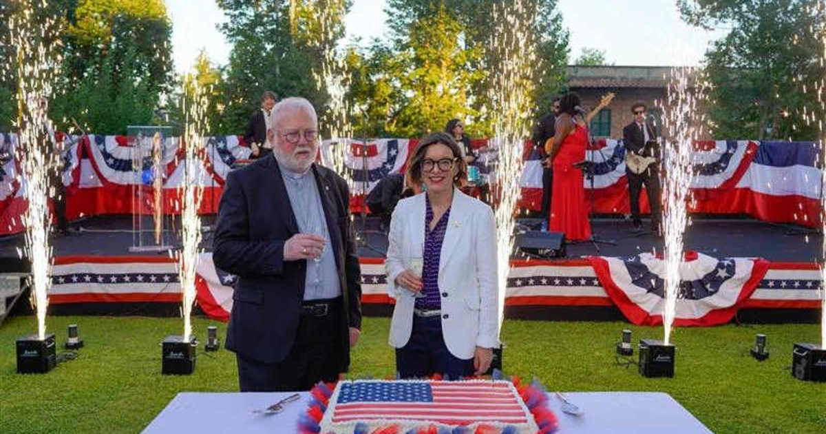 U.S. embassy in Rome honors first American-born pope