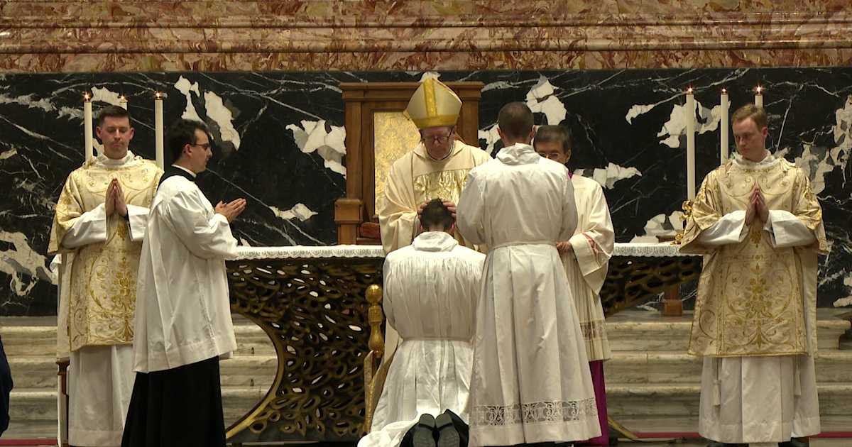 Bishop Barron ordains 18 deacons from the North American College in St. Peter’s Basilica