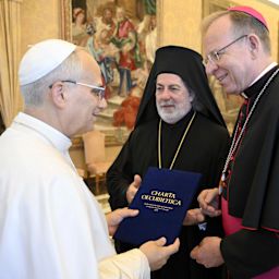 Pope Leo XIV receives European Christian leaders after signing of new Ecumenical Charter
