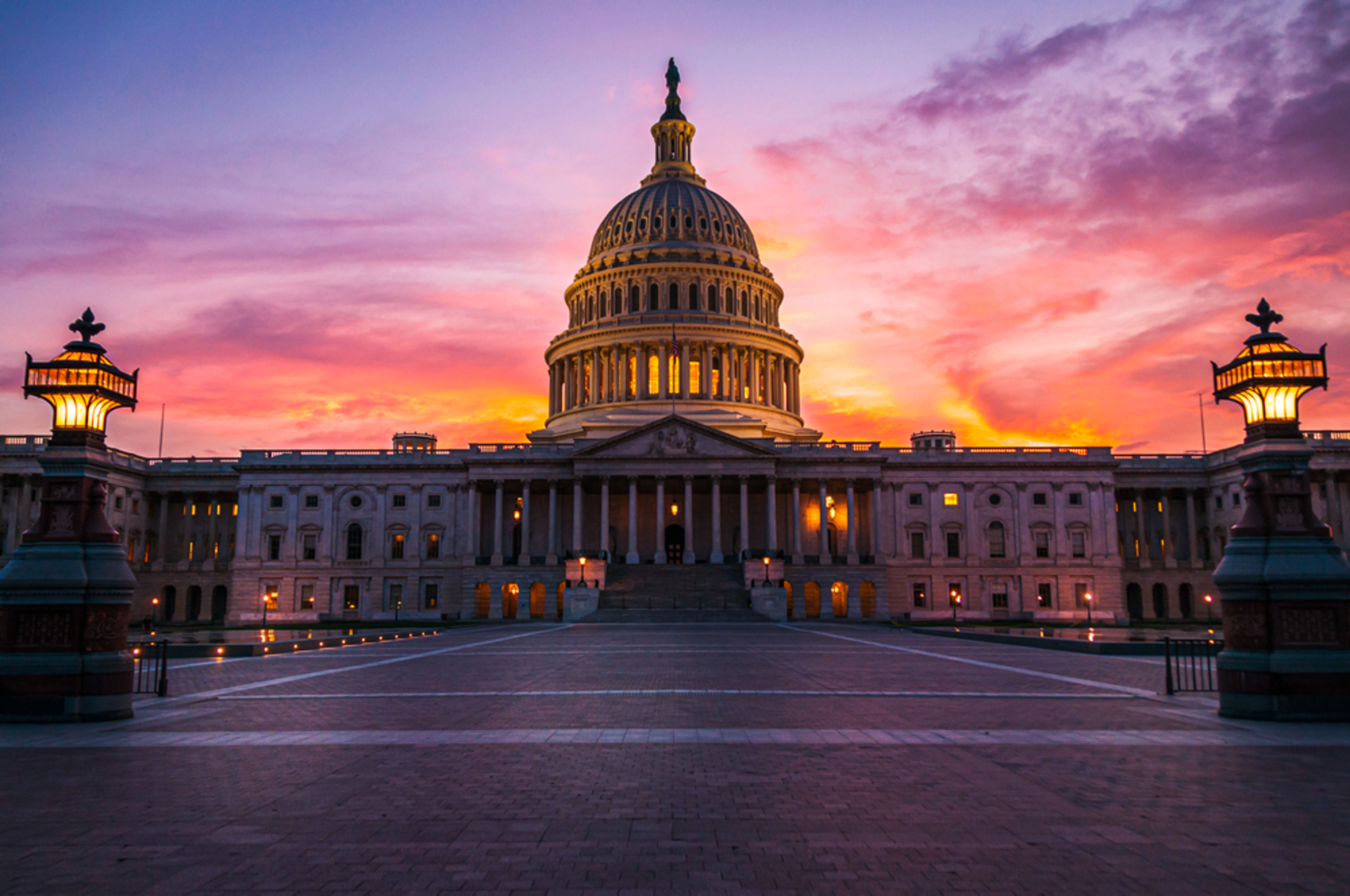 The U.S. Capitol at sunset. | Credit: Greg Meland/Shutterstock