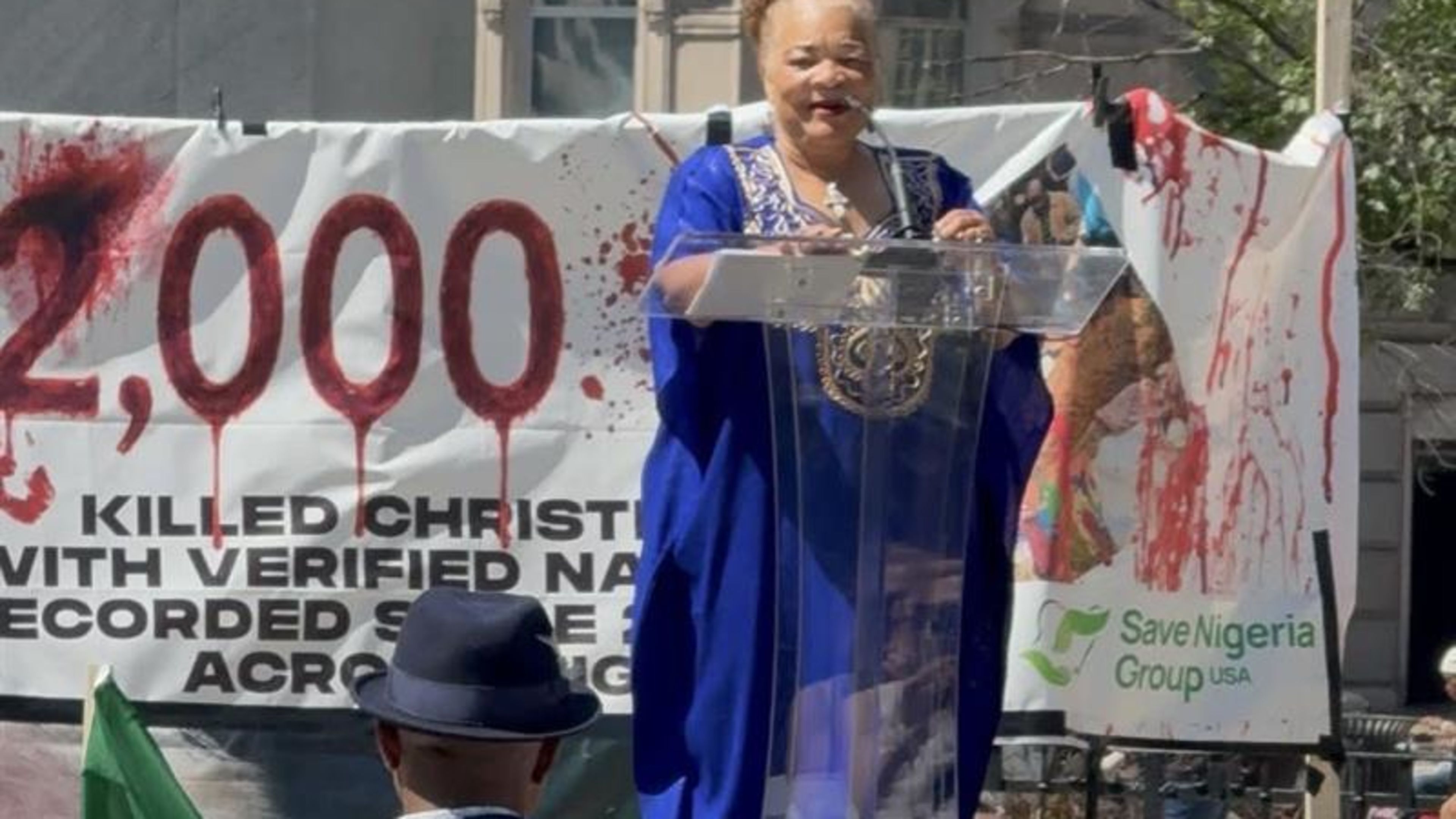 Nigerian activists rally for persecuted Christians near White House