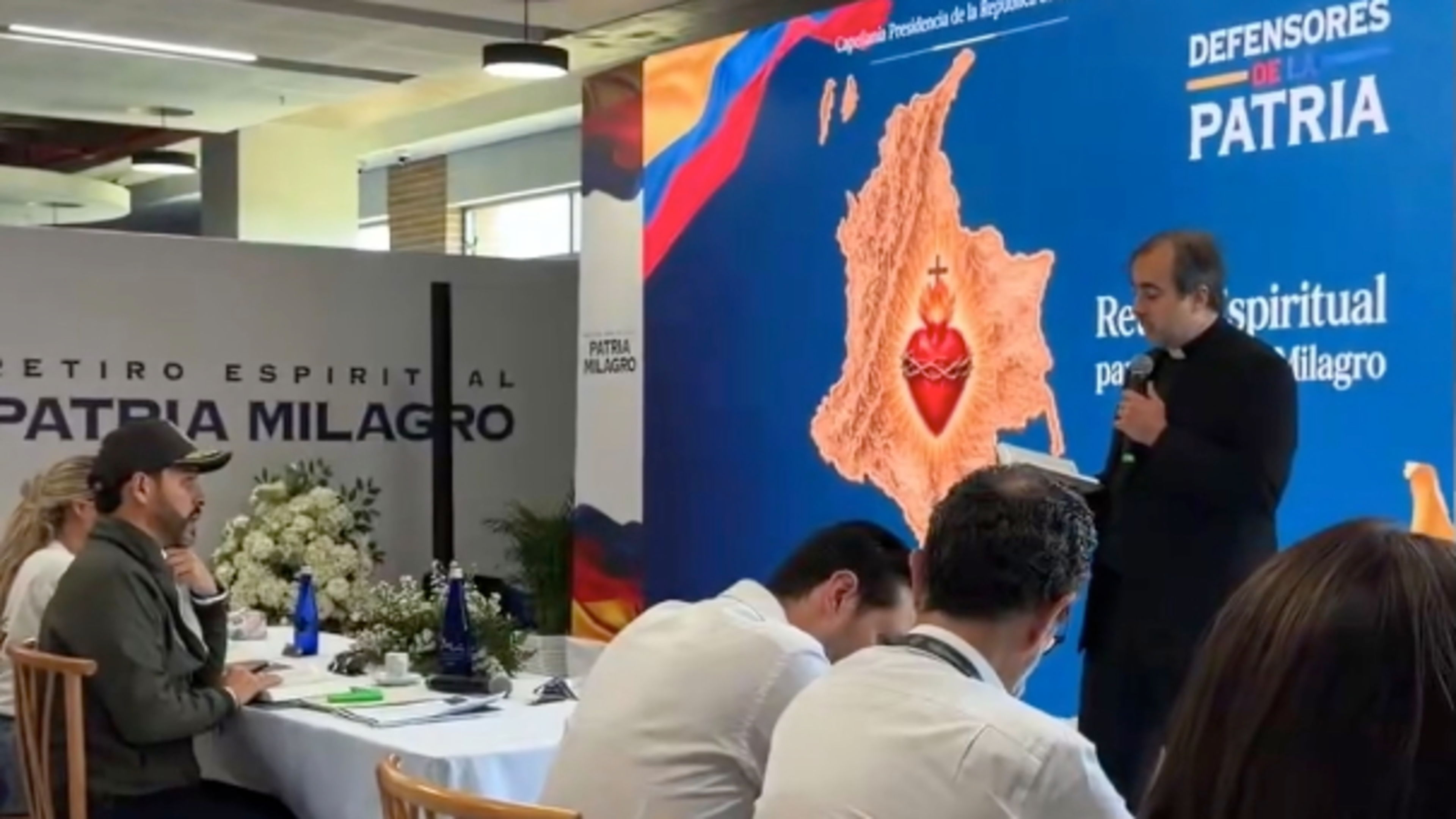 As part of the retreat Colombia’s president-elect, Abelardo de la Espriella, and other members of his administration attended ahead of his Aug. 7, 2026, inauguration, each participant was given a copy of the Bible featuring a map of Colombia and the heart of Jesus on the cover. | Credit: Photo courtesy of @delaespriella_style Instagram