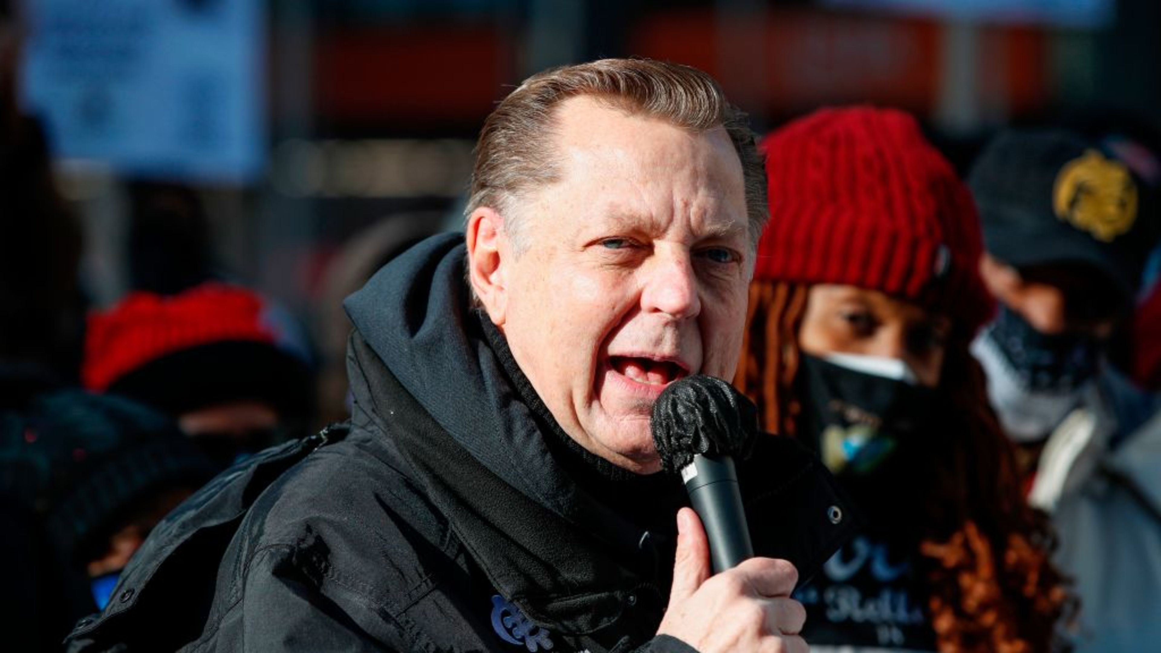 Father Michael Pfleger in 2020. | Credit: KAMIL KRZACZYNSKI/AFP via Getty Images
