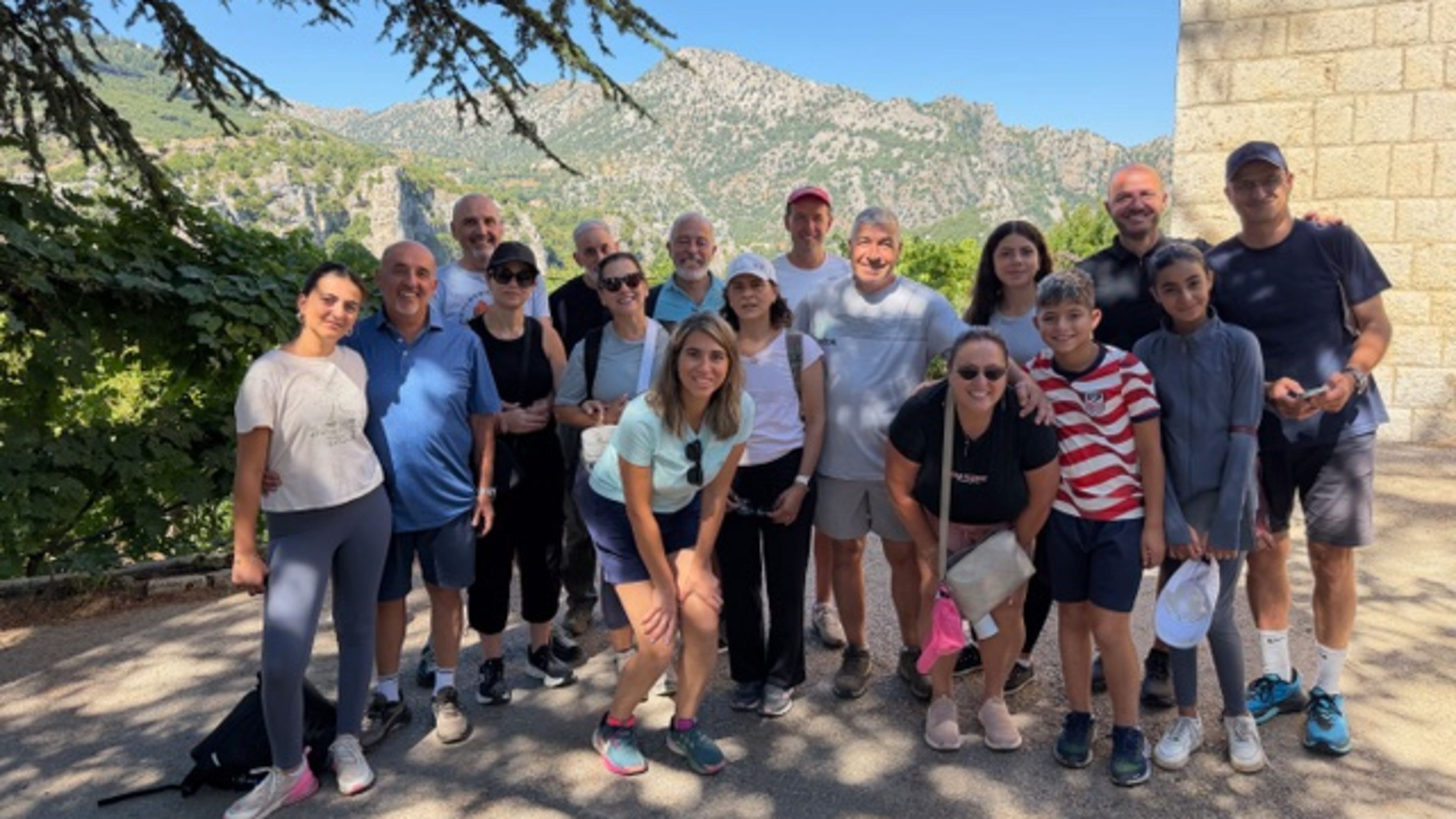 American priest Father Michael Sliney, LC, and fellow pilgrims walk Lebanon’s St. Charbel Trail. The priest encourages more Americans to experience it for themselves. | Credit: Photo courtesy of Father Michael Sliney, LC