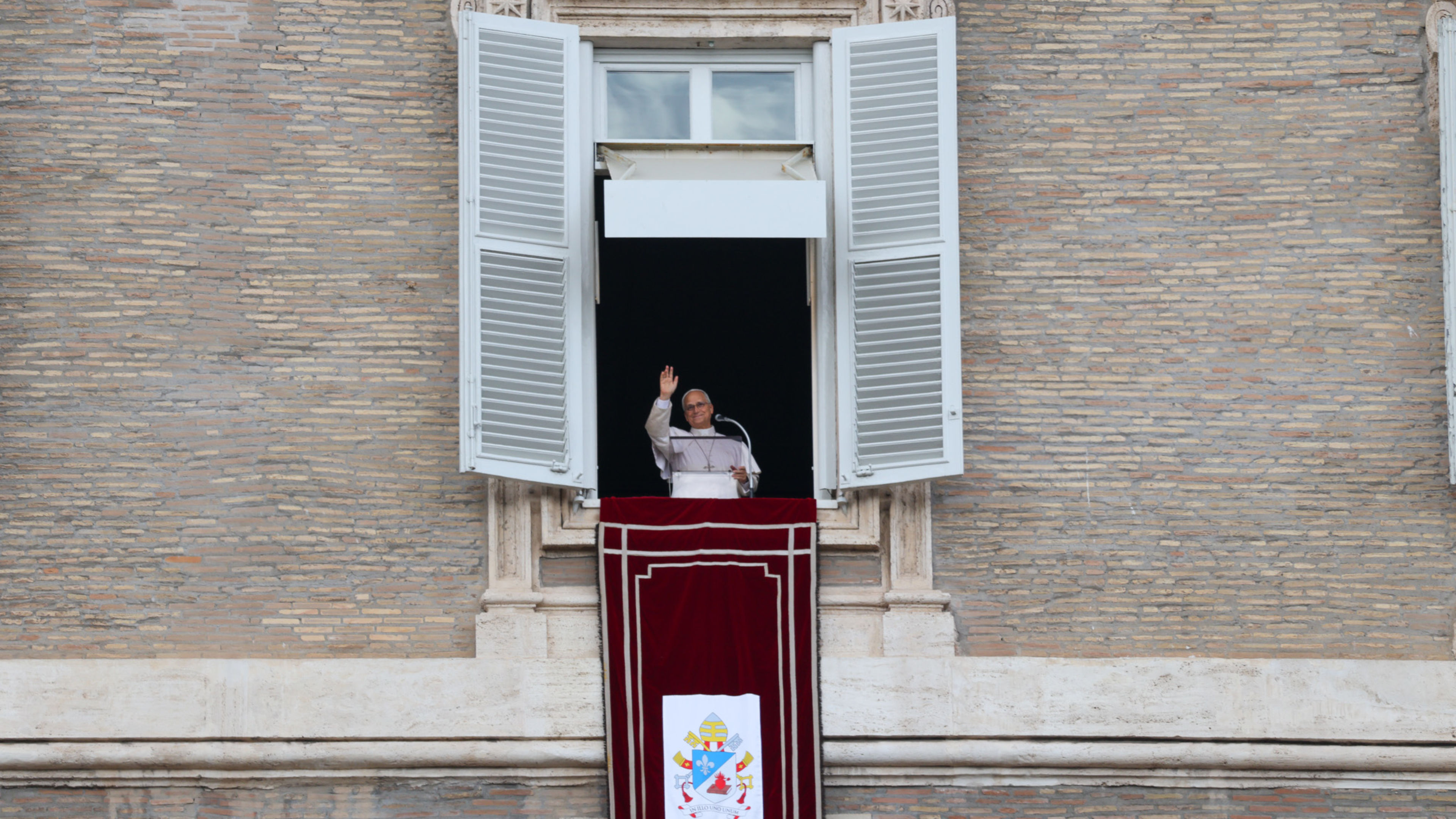 Pope Leo XIV addresses pilgrims gathered in St. Peter's Square at the Vatican, one day after leaving the hospital for cancer surgery, on Oct. 18, 2026. | Credit: Zofia Czubak/EWTN News
