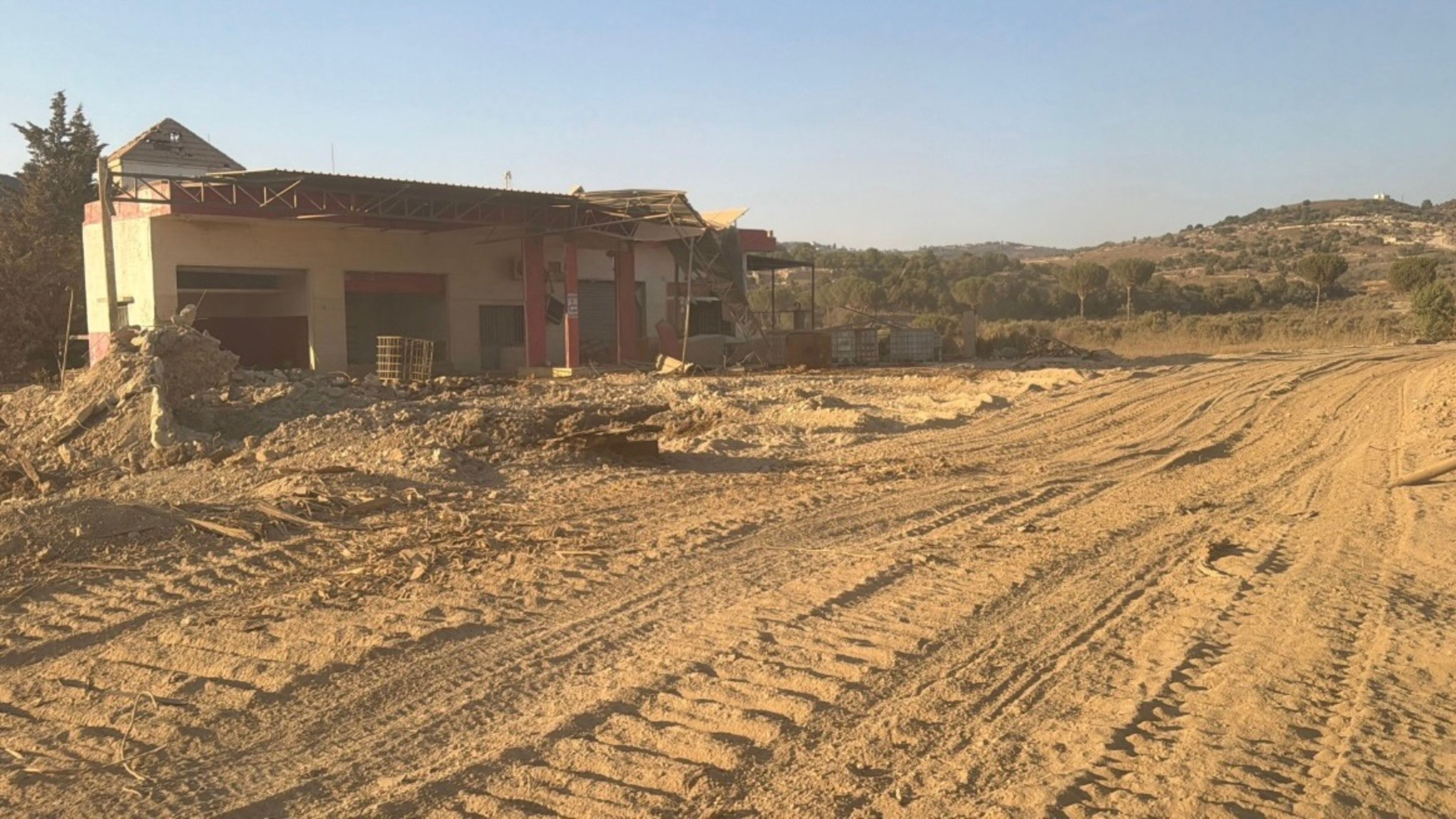 A war-damaged road leading to Christian villages in southern Lebanon. | Credit: Romy Haber/ACI MENA