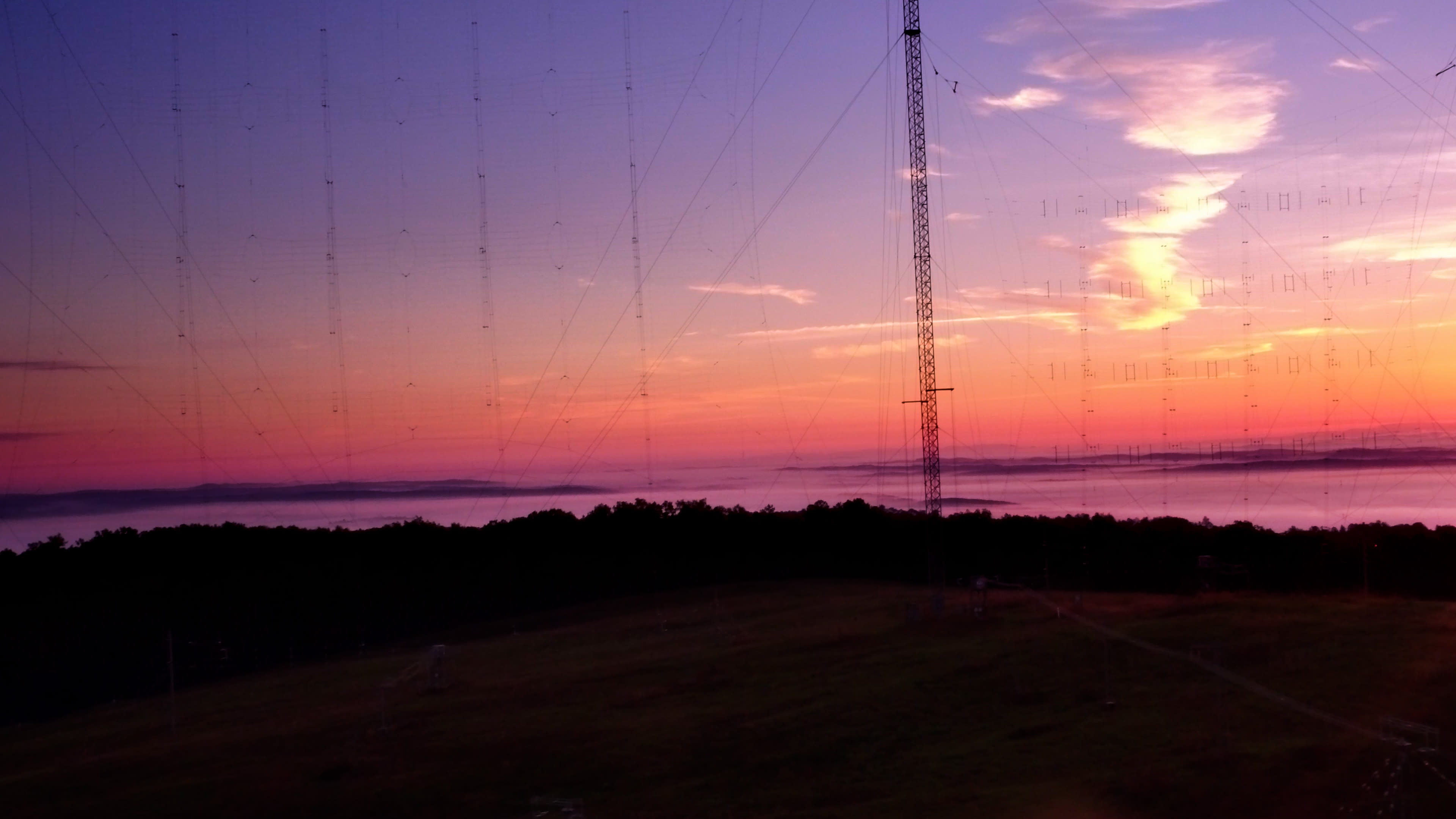 WEWN’s shortwave transmitters are seen in an undated photograph in Shelby County, Alabama. | Credit: EWTN
