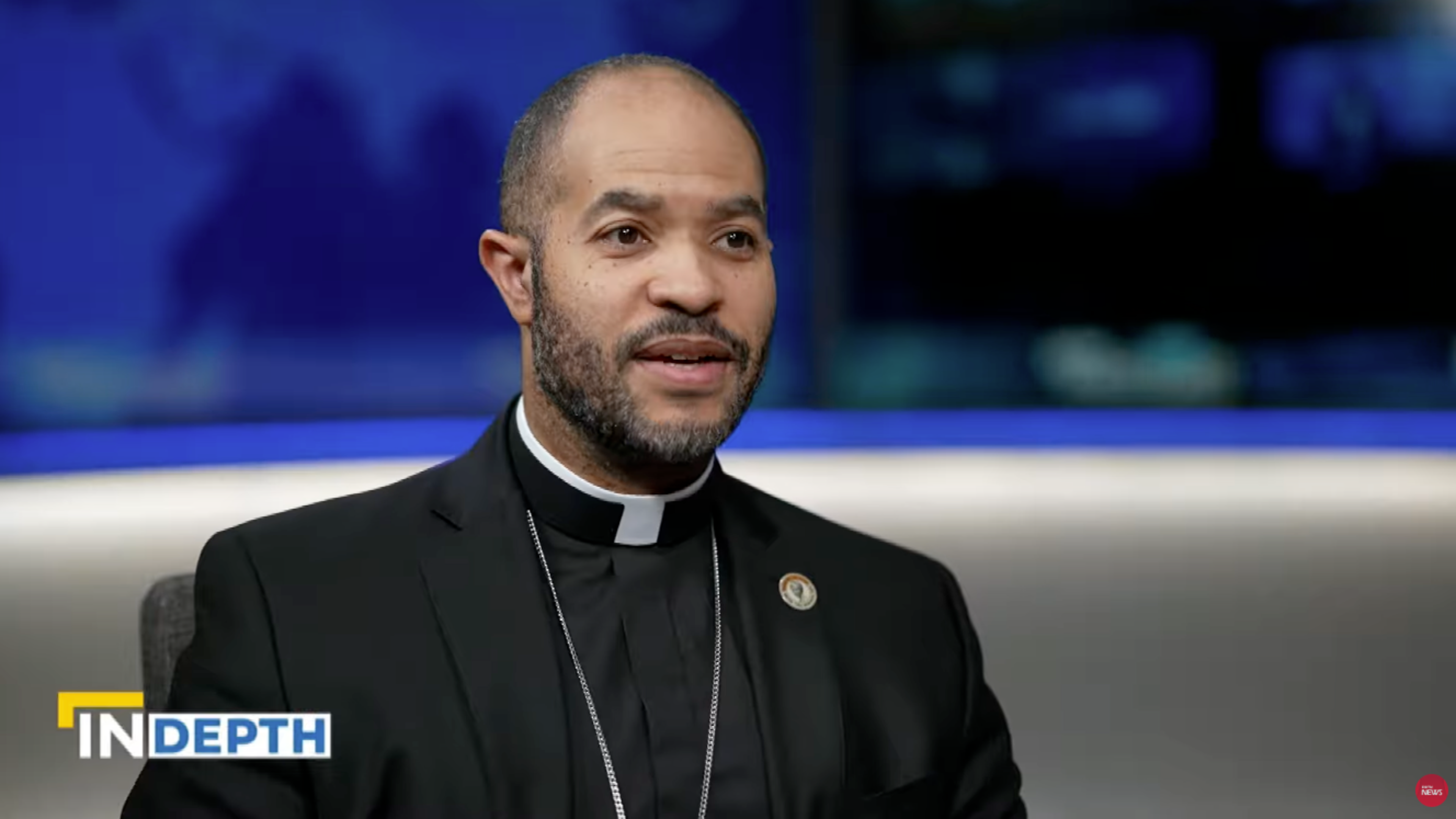Archdiocese of Washington Auxiliary Bishop Robert Boxie III speaks to Catherine Hadro on "EWTN News in Depth," Aug. 21, 2026. | Credit: EWTN News