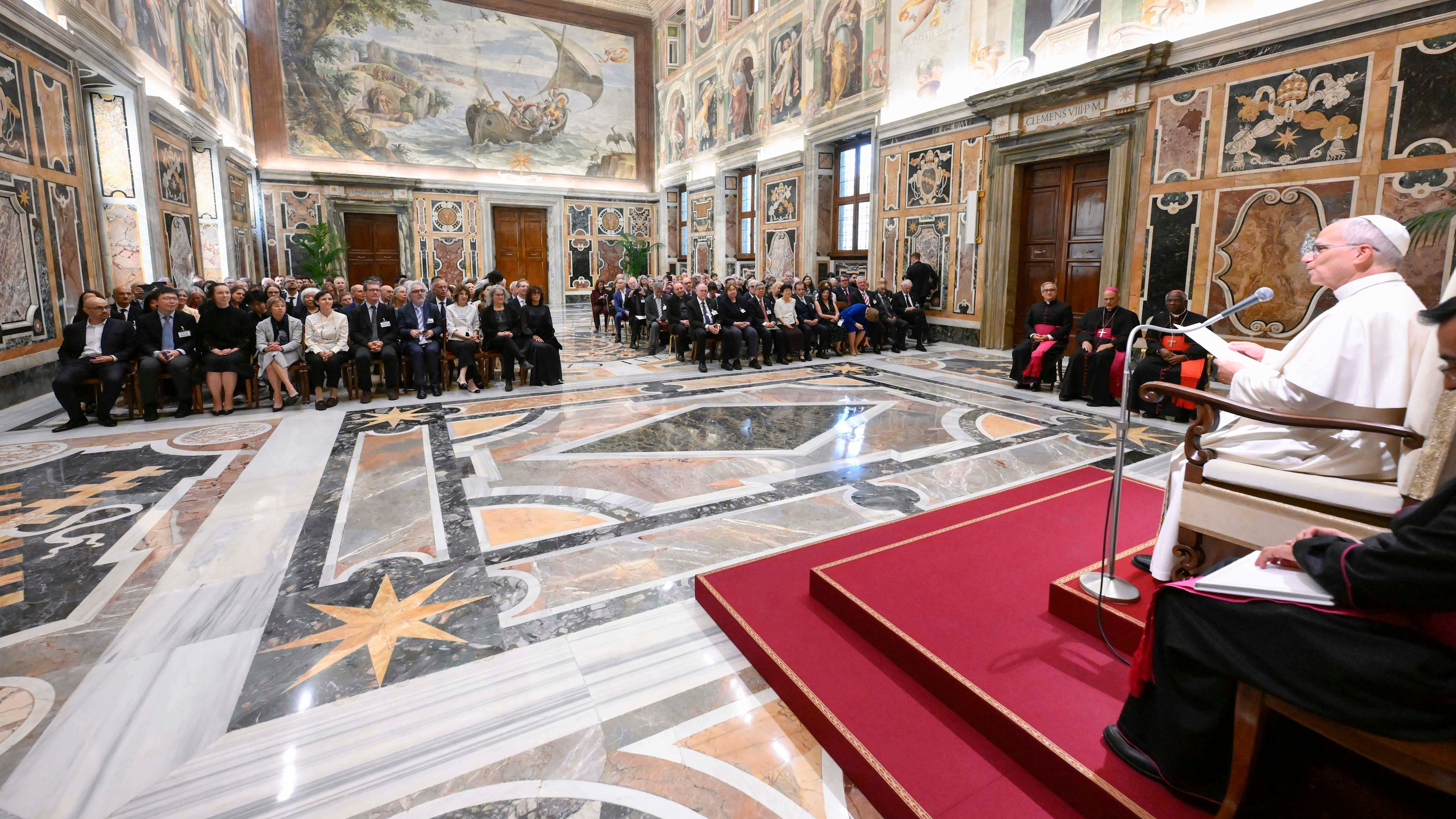 Pope Leo XIV addresses members of the Pontifical Academy of Sciences at the Vatican on Sept. 24, 2026. | Credit: Vatican Media