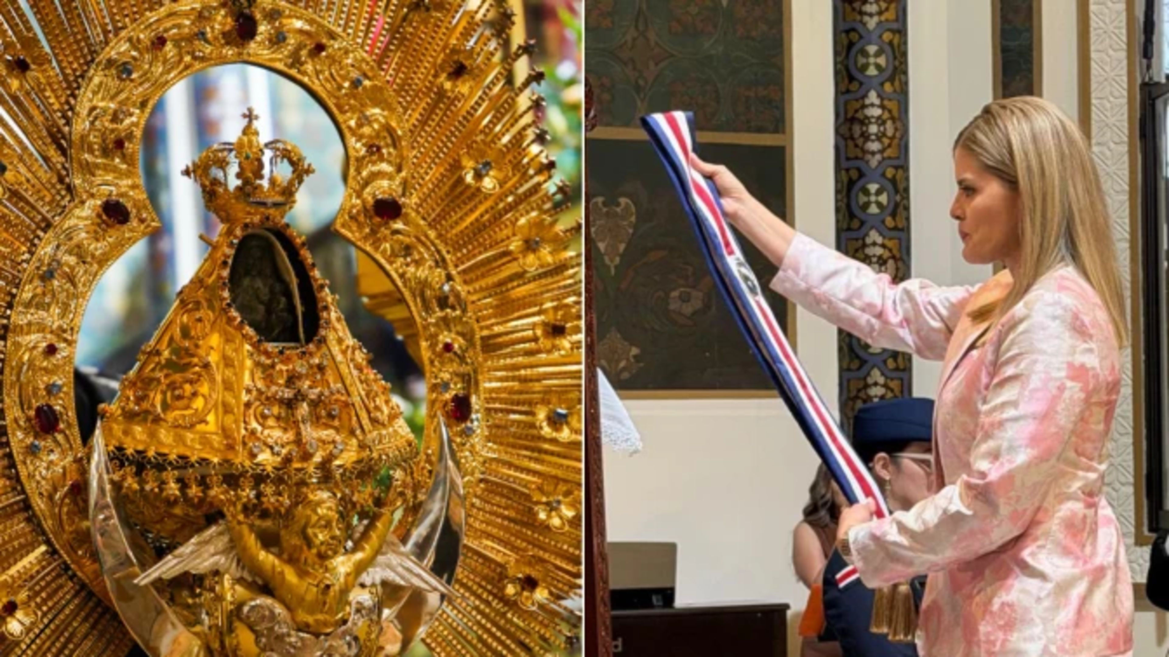 President of Costa Rica entrusts her term to Our Lady of the Angels