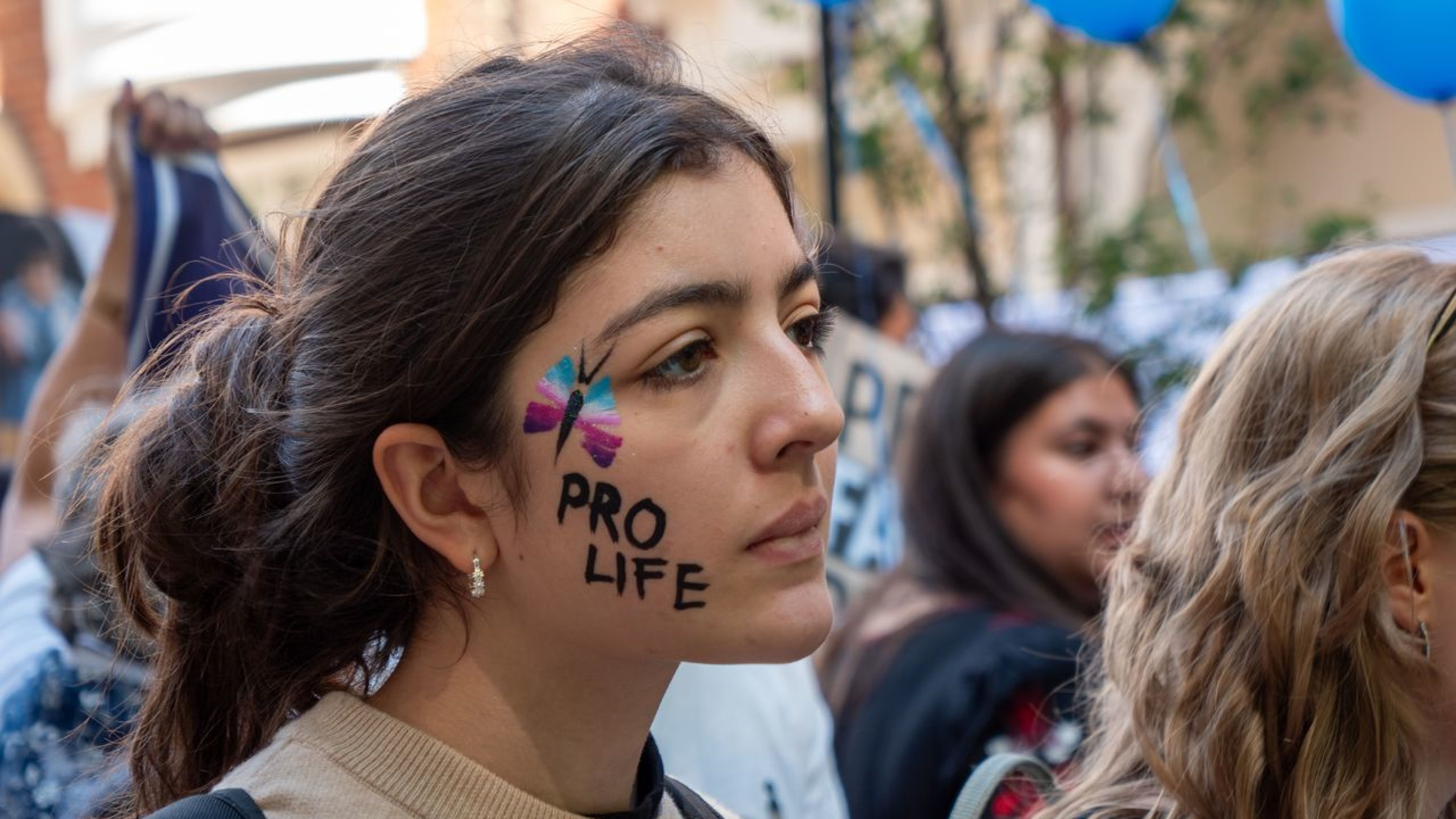 A pro-life advocate marches in London during the city's March for Life, Sept. 5, 2026. | Credit: Elliot Hartley